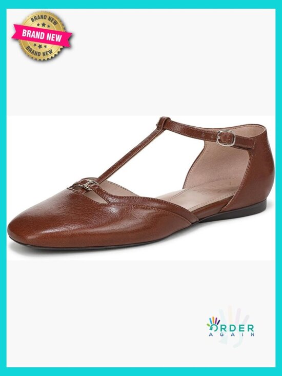 Shoes - Classic Mary Jane Flat with T-Strap Twist Square Toe Block Heel Comfort
